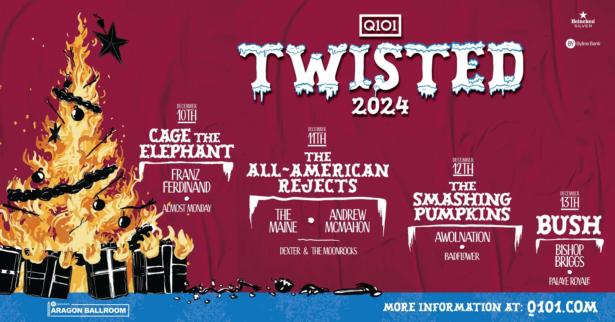 Twisted Xmas: Cage The Elephant, Franz Ferdinand, & almost monday